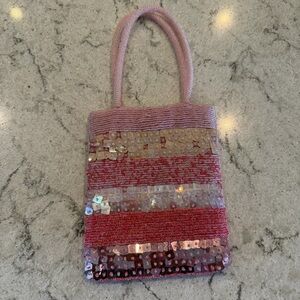 Pink Sequin Tote Bag